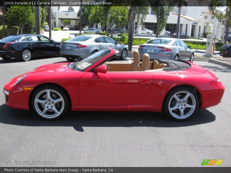 Guards Red / Sand Beige 2009 Porsche 911 Carrera Cabriolet