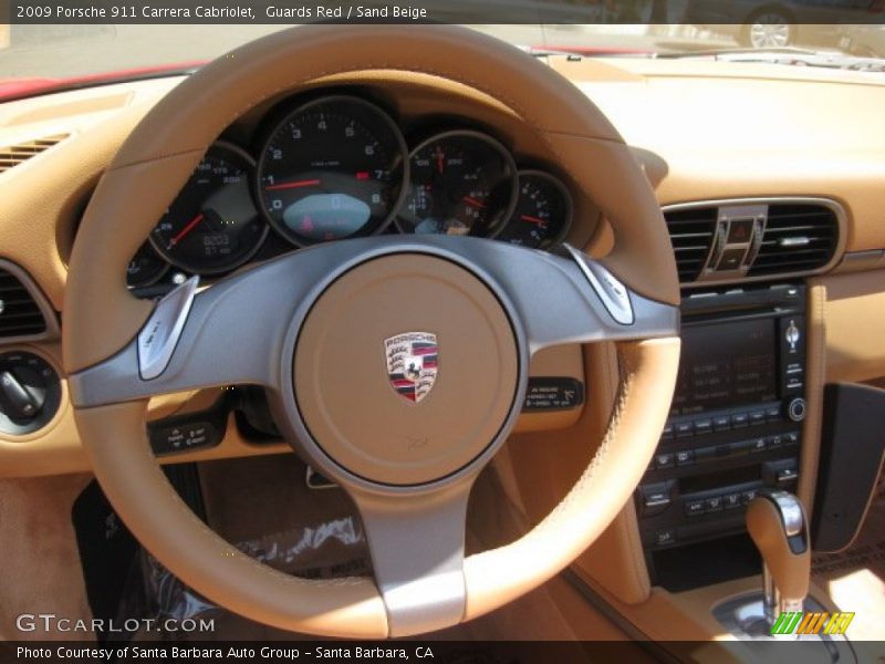 Guards Red / Sand Beige 2009 Porsche 911 Carrera Cabriolet