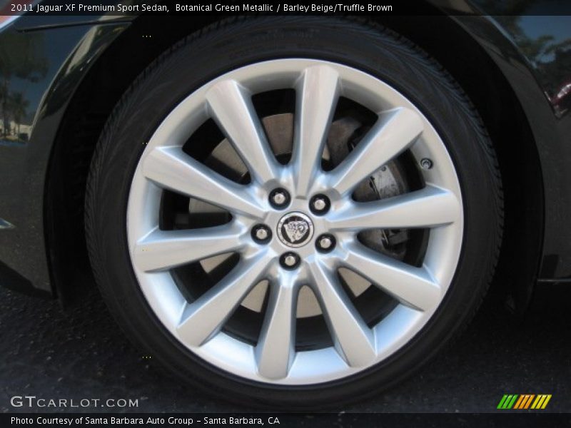 Botanical Green Metallic / Barley Beige/Truffle Brown 2011 Jaguar XF Premium Sport Sedan