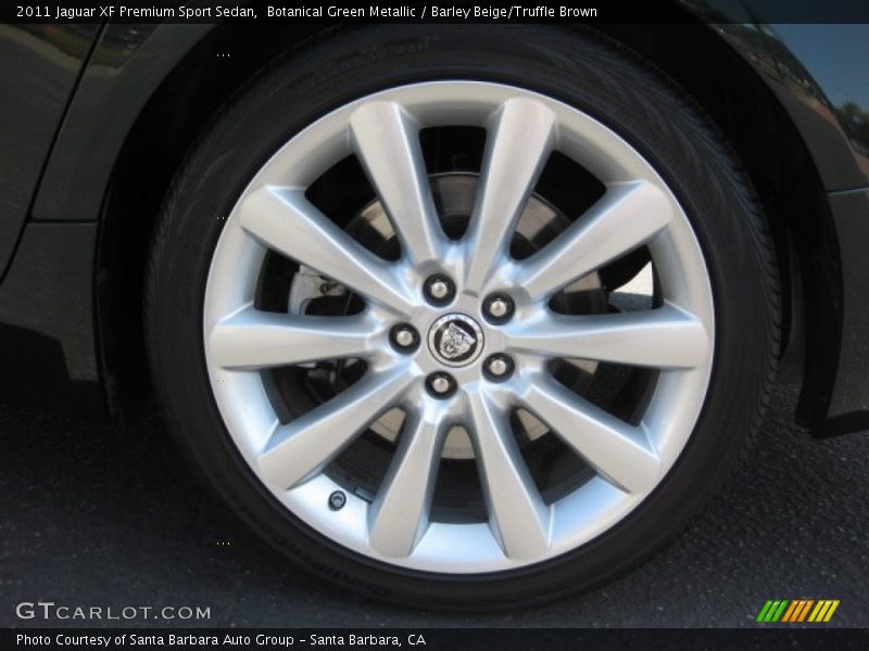 Botanical Green Metallic / Barley Beige/Truffle Brown 2011 Jaguar XF Premium Sport Sedan