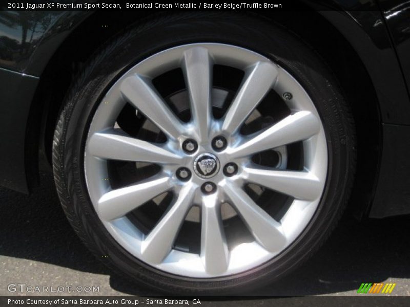 Botanical Green Metallic / Barley Beige/Truffle Brown 2011 Jaguar XF Premium Sport Sedan