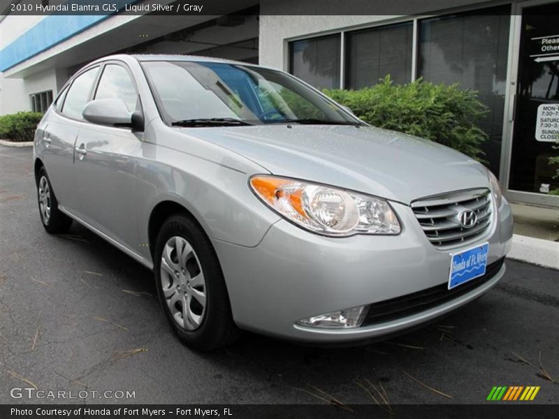 Liquid Silver / Gray 2010 Hyundai Elantra GLS