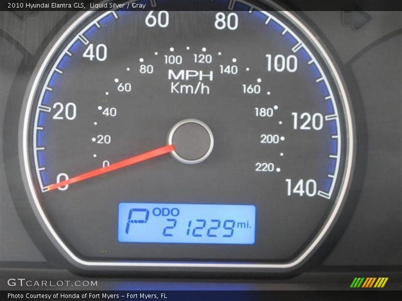 Liquid Silver / Gray 2010 Hyundai Elantra GLS