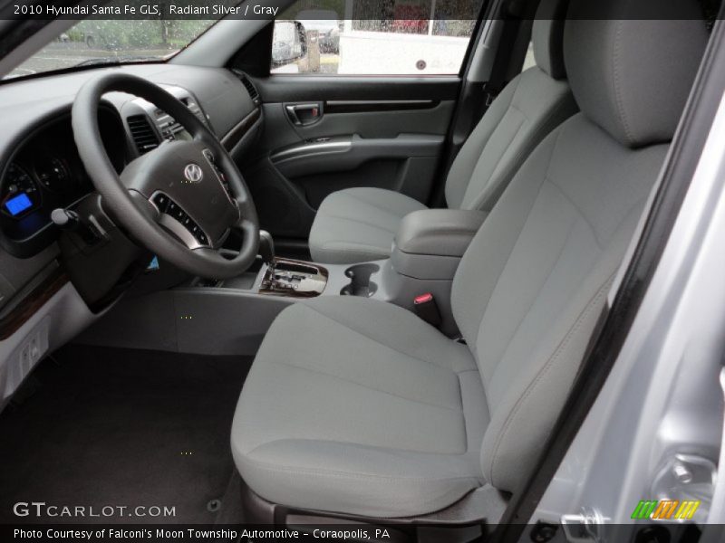 Radiant Silver / Gray 2010 Hyundai Santa Fe GLS