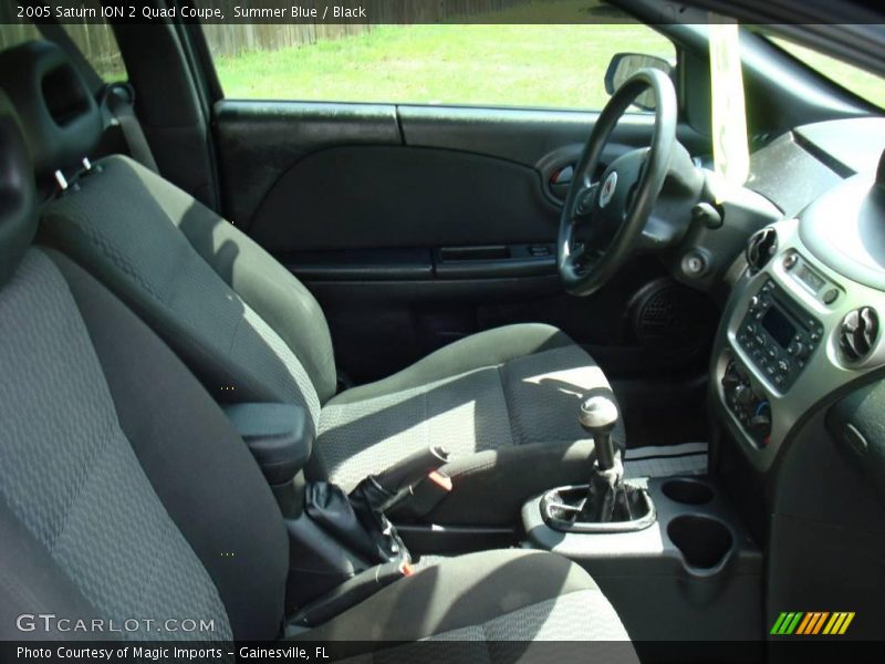 Summer Blue / Black 2005 Saturn ION 2 Quad Coupe