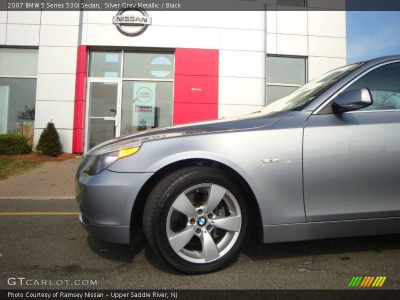 Silver Grey Metallic / Black 2007 BMW 5 Series 530i Sedan