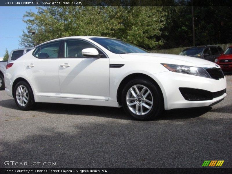 Snow White Pearl / Gray 2011 Kia Optima LX