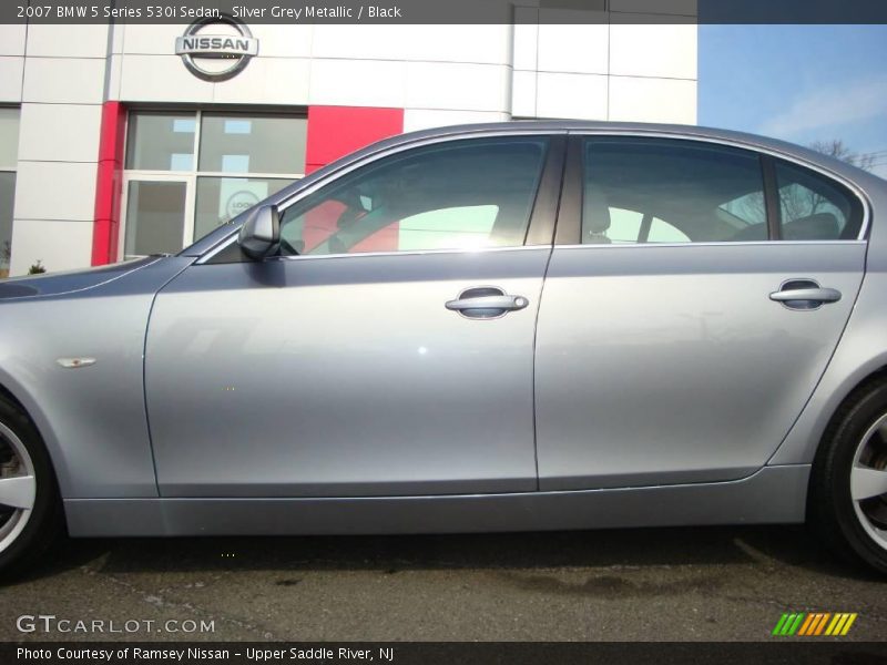 Silver Grey Metallic / Black 2007 BMW 5 Series 530i Sedan