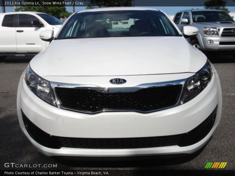 Snow White Pearl / Gray 2011 Kia Optima LX