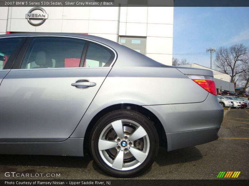 Silver Grey Metallic / Black 2007 BMW 5 Series 530i Sedan