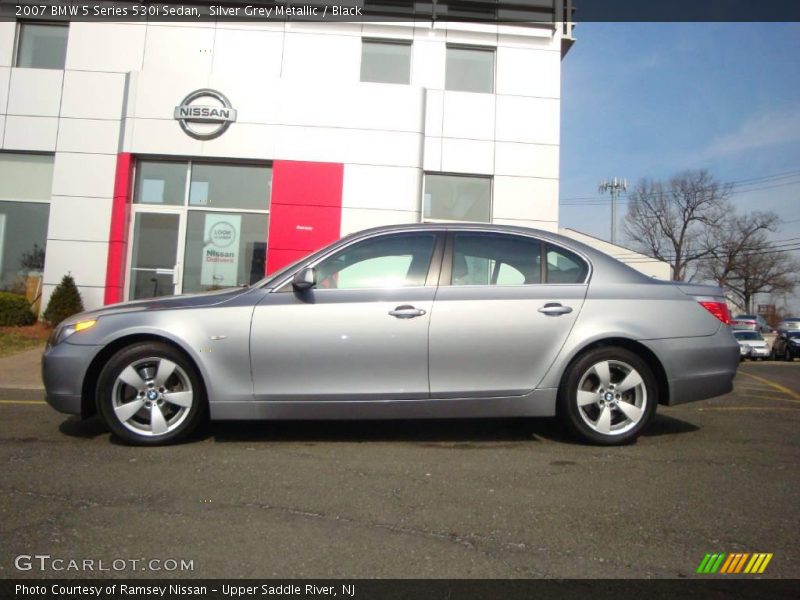 Silver Grey Metallic / Black 2007 BMW 5 Series 530i Sedan