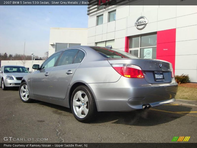 Silver Grey Metallic / Black 2007 BMW 5 Series 530i Sedan