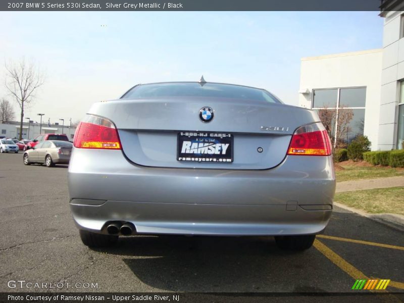 Silver Grey Metallic / Black 2007 BMW 5 Series 530i Sedan