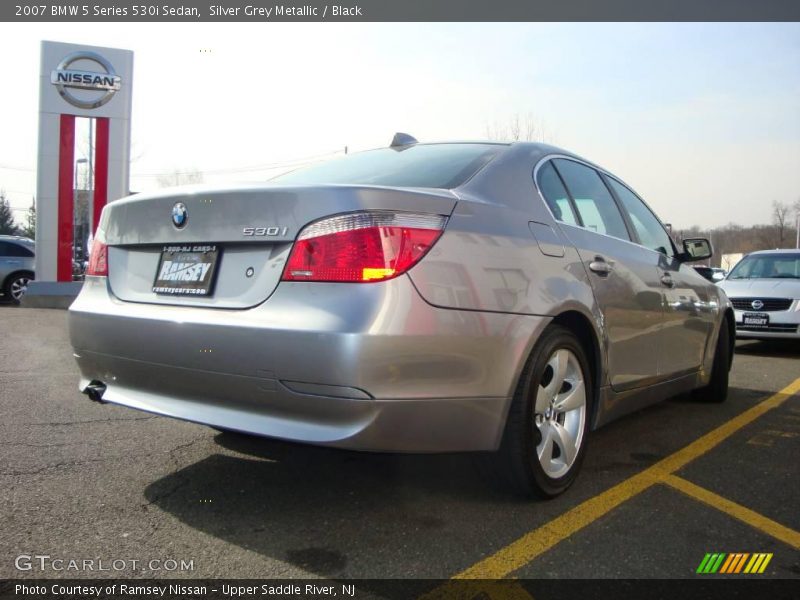 Silver Grey Metallic / Black 2007 BMW 5 Series 530i Sedan
