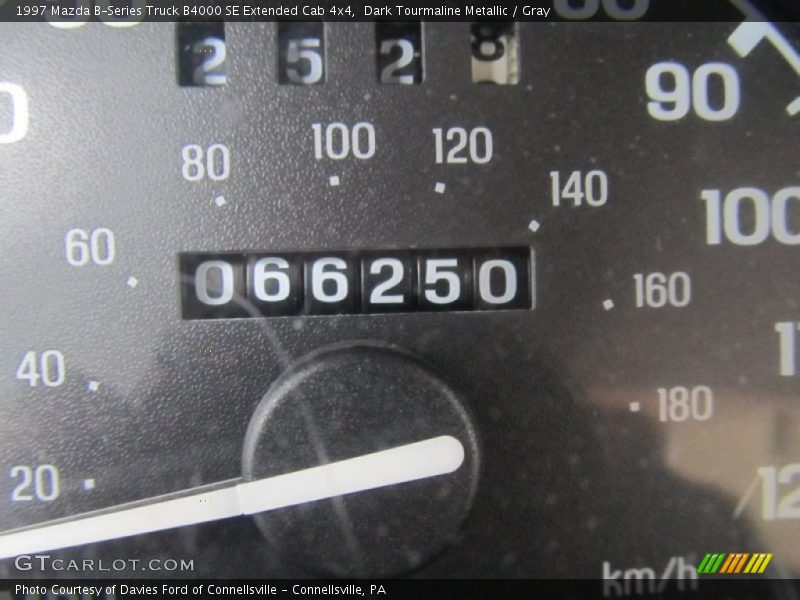 Dark Tourmaline Metallic / Gray 1997 Mazda B-Series Truck B4000 SE Extended Cab 4x4