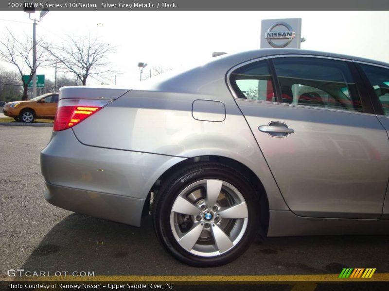 Silver Grey Metallic / Black 2007 BMW 5 Series 530i Sedan