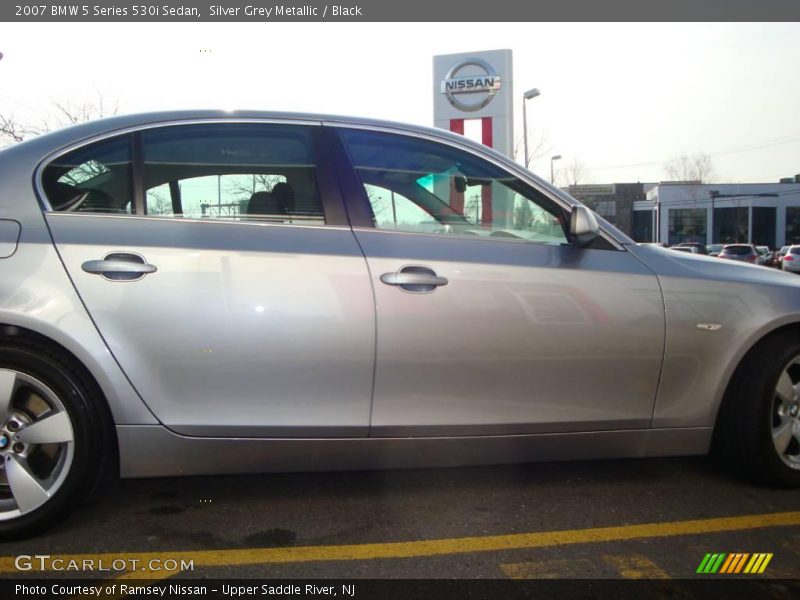 Silver Grey Metallic / Black 2007 BMW 5 Series 530i Sedan
