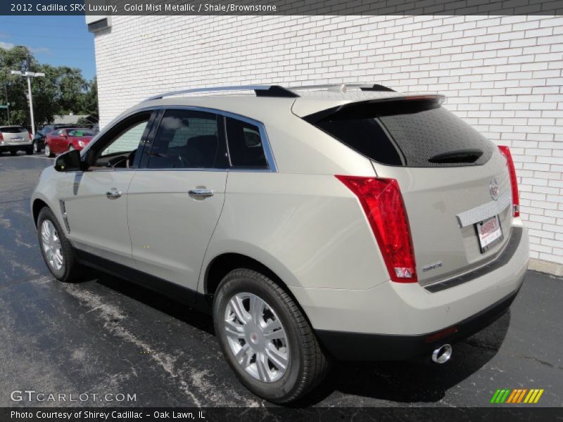 Gold Mist Metallic / Shale/Brownstone 2012 Cadillac SRX Luxury