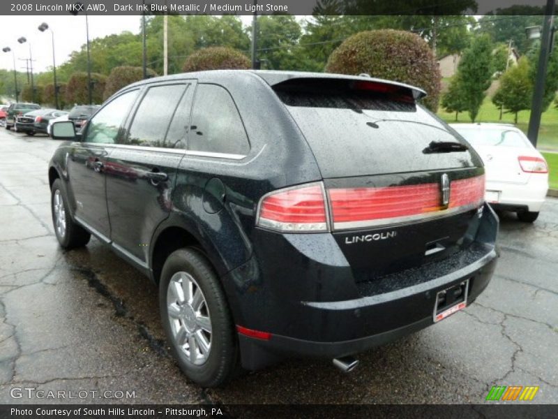 Dark Ink Blue Metallic / Medium Light Stone 2008 Lincoln MKX AWD