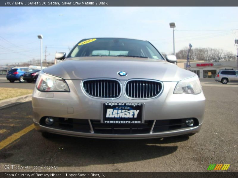 Silver Grey Metallic / Black 2007 BMW 5 Series 530i Sedan