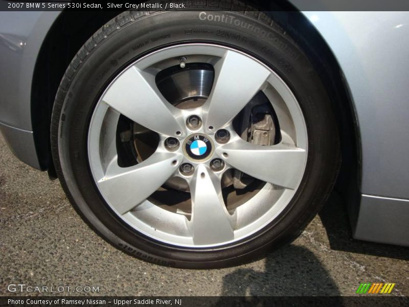 Silver Grey Metallic / Black 2007 BMW 5 Series 530i Sedan