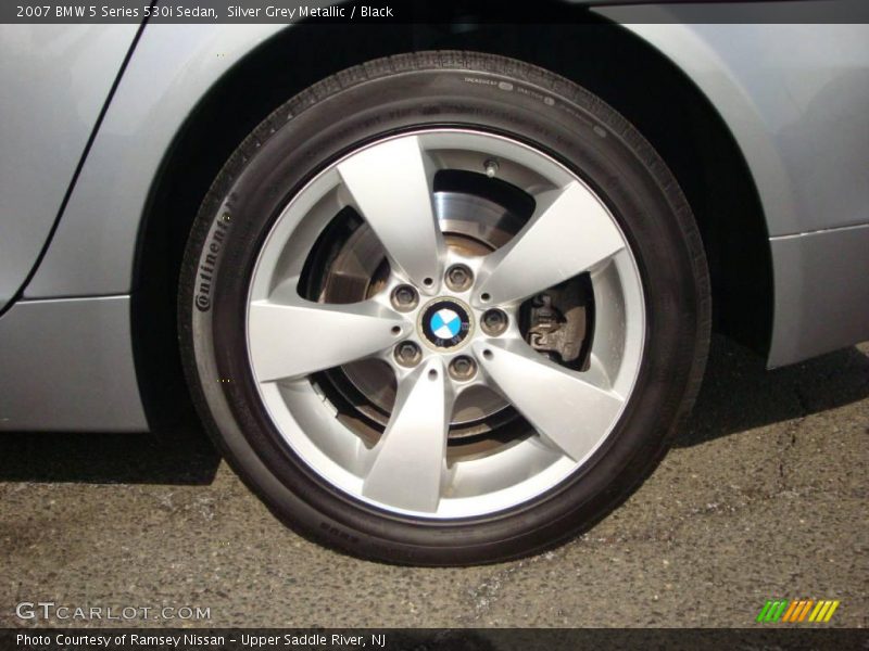 Silver Grey Metallic / Black 2007 BMW 5 Series 530i Sedan