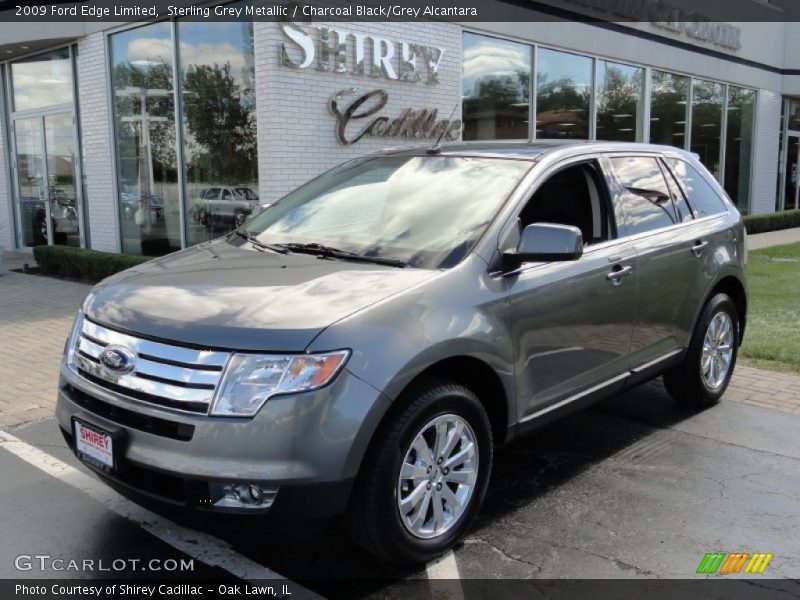 Sterling Grey Metallic / Charcoal Black/Grey Alcantara 2009 Ford Edge Limited