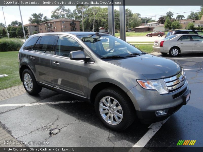 Sterling Grey Metallic / Charcoal Black/Grey Alcantara 2009 Ford Edge Limited