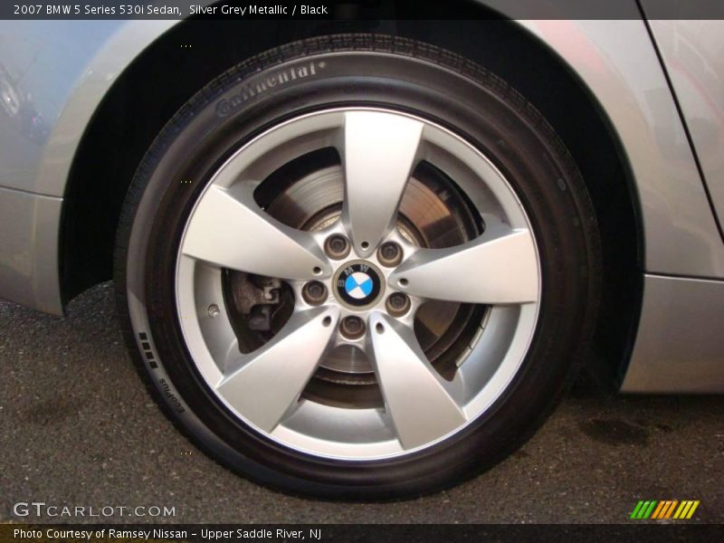 Silver Grey Metallic / Black 2007 BMW 5 Series 530i Sedan