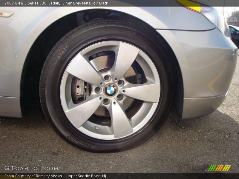 Silver Grey Metallic / Black 2007 BMW 5 Series 530i Sedan
