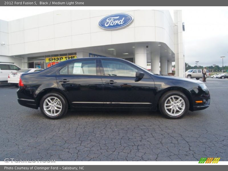 Black / Medium Light Stone 2012 Ford Fusion S