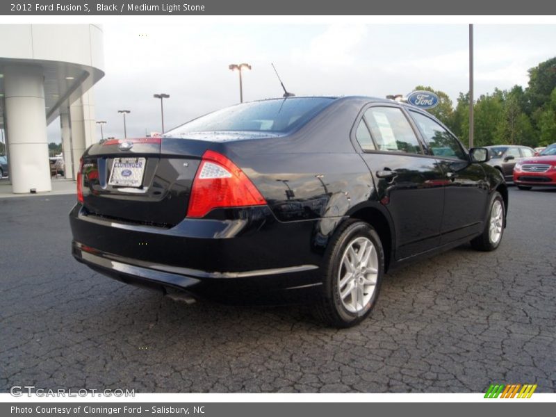 Black / Medium Light Stone 2012 Ford Fusion S