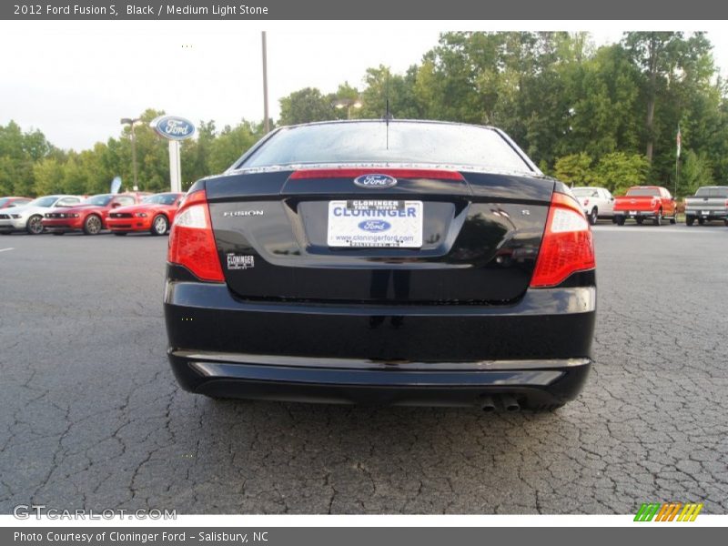 Black / Medium Light Stone 2012 Ford Fusion S