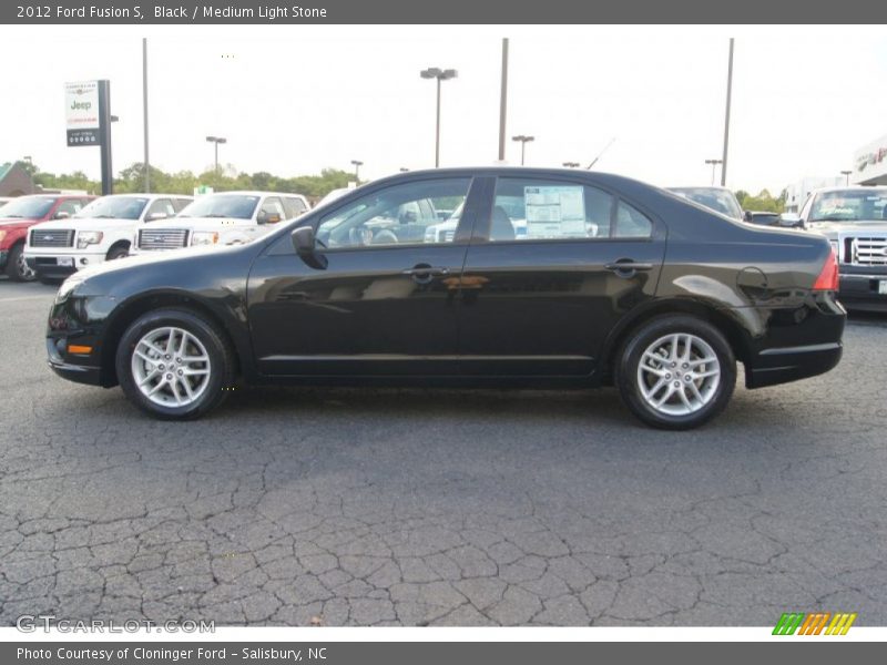 Black / Medium Light Stone 2012 Ford Fusion S