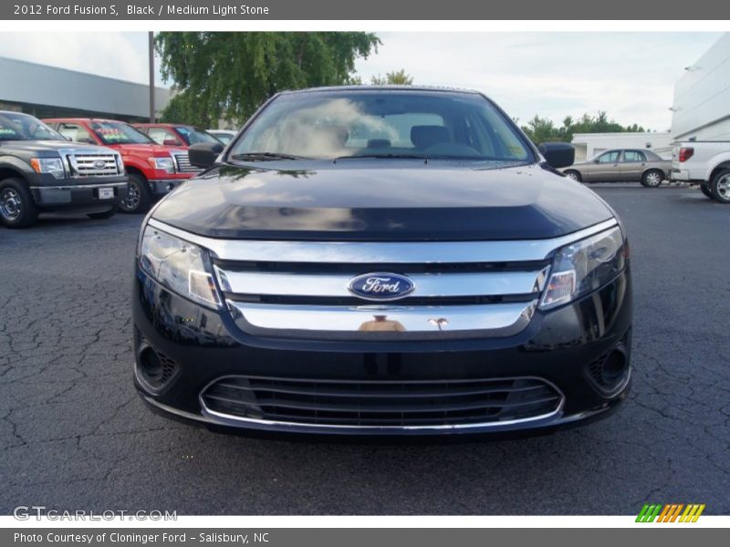 Black / Medium Light Stone 2012 Ford Fusion S