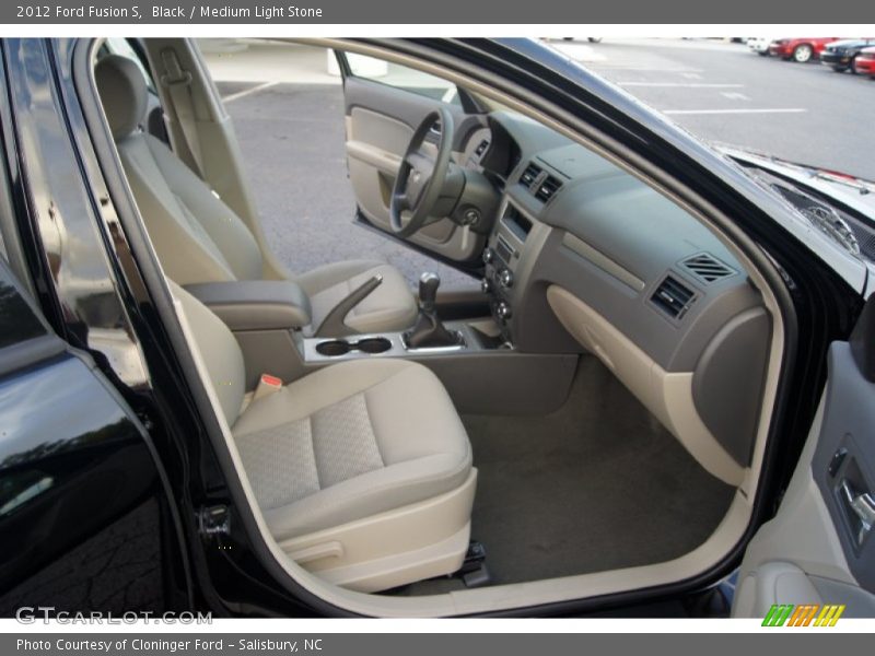 Black / Medium Light Stone 2012 Ford Fusion S