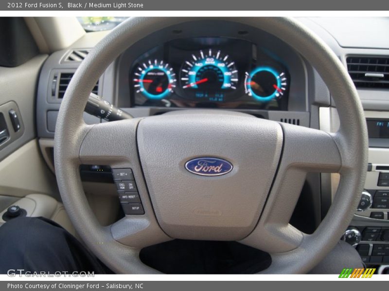 Black / Medium Light Stone 2012 Ford Fusion S