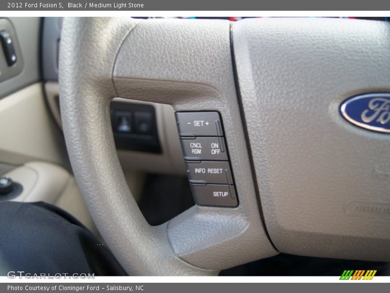 Black / Medium Light Stone 2012 Ford Fusion S