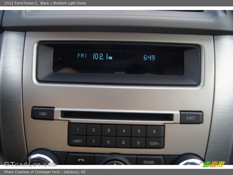 Black / Medium Light Stone 2012 Ford Fusion S