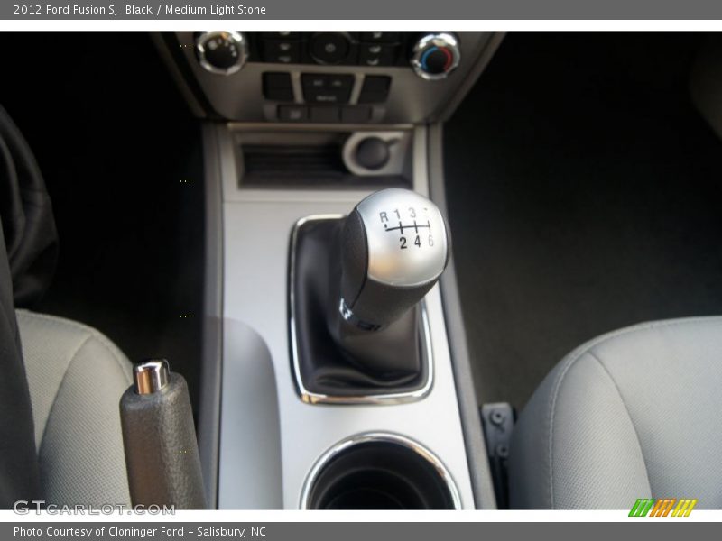 Black / Medium Light Stone 2012 Ford Fusion S