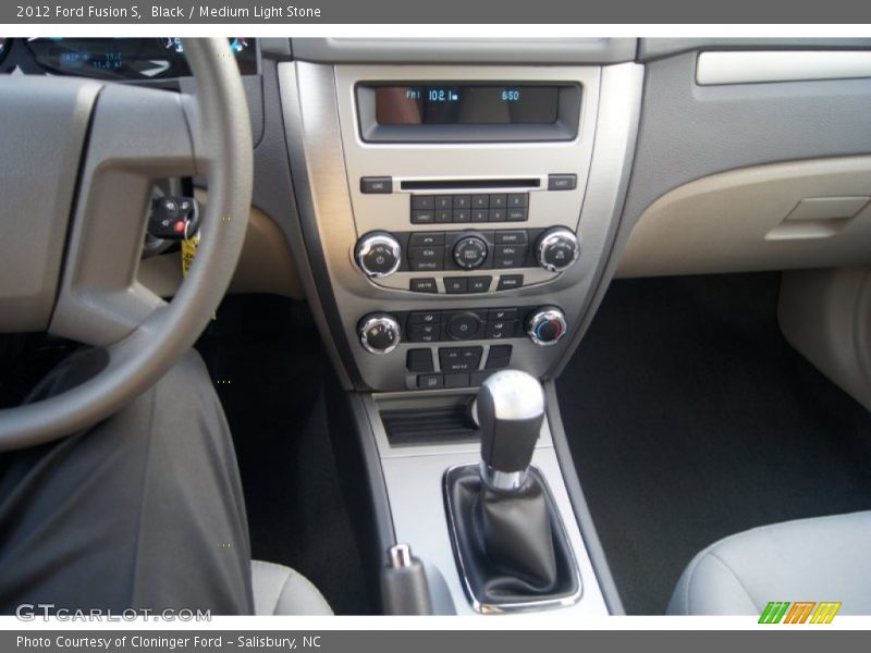 Black / Medium Light Stone 2012 Ford Fusion S