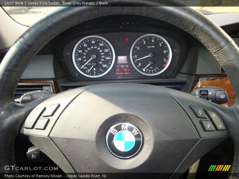 Silver Grey Metallic / Black 2007 BMW 5 Series 530i Sedan