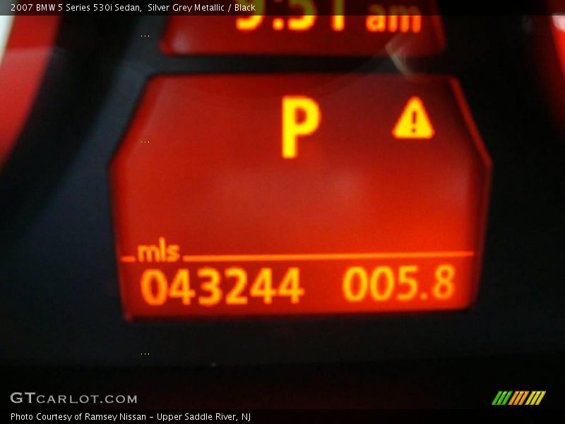 Silver Grey Metallic / Black 2007 BMW 5 Series 530i Sedan