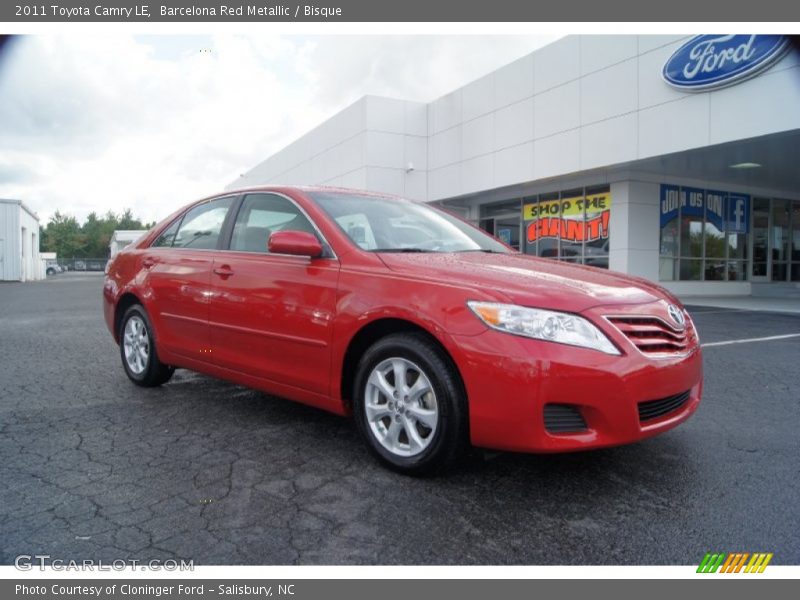 Barcelona Red Metallic / Bisque 2011 Toyota Camry LE