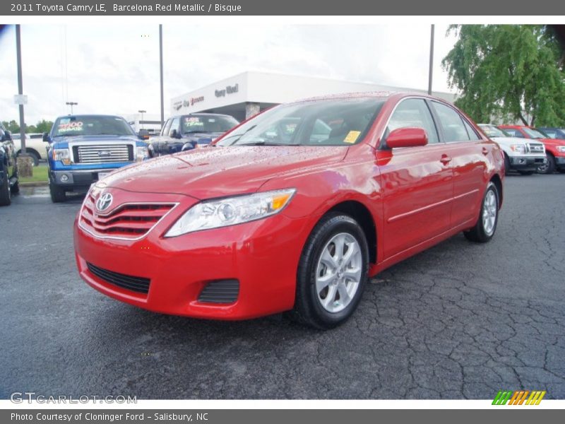 Barcelona Red Metallic / Bisque 2011 Toyota Camry LE
