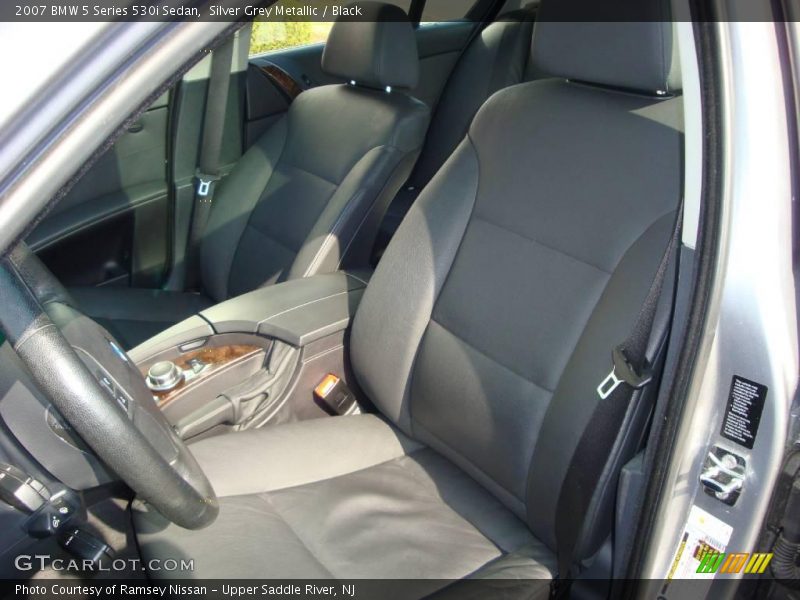 Silver Grey Metallic / Black 2007 BMW 5 Series 530i Sedan