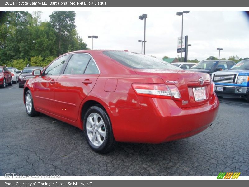 Barcelona Red Metallic / Bisque 2011 Toyota Camry LE