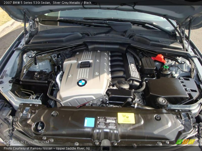 Silver Grey Metallic / Black 2007 BMW 5 Series 530i Sedan