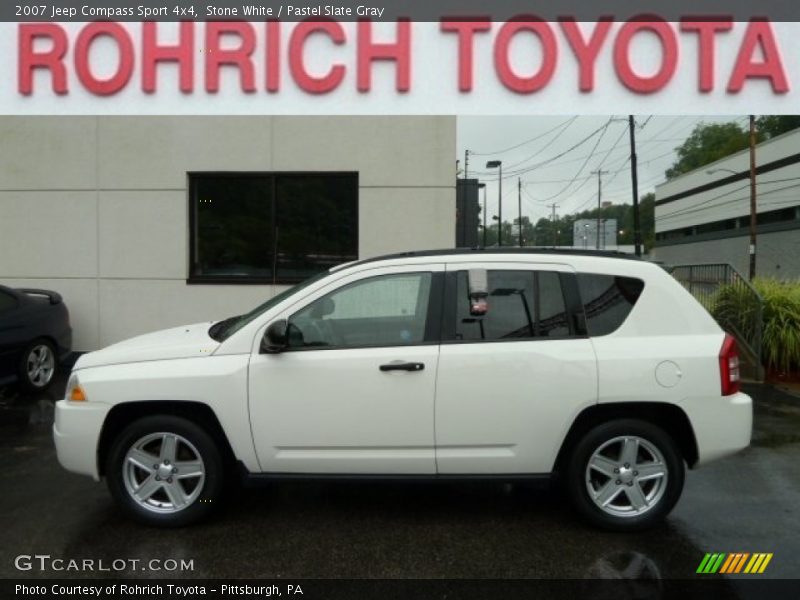 Stone White / Pastel Slate Gray 2007 Jeep Compass Sport 4x4