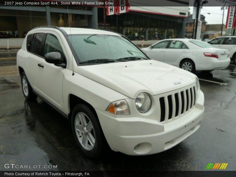 Stone White / Pastel Slate Gray 2007 Jeep Compass Sport 4x4